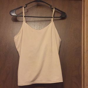 Silky tan tank top